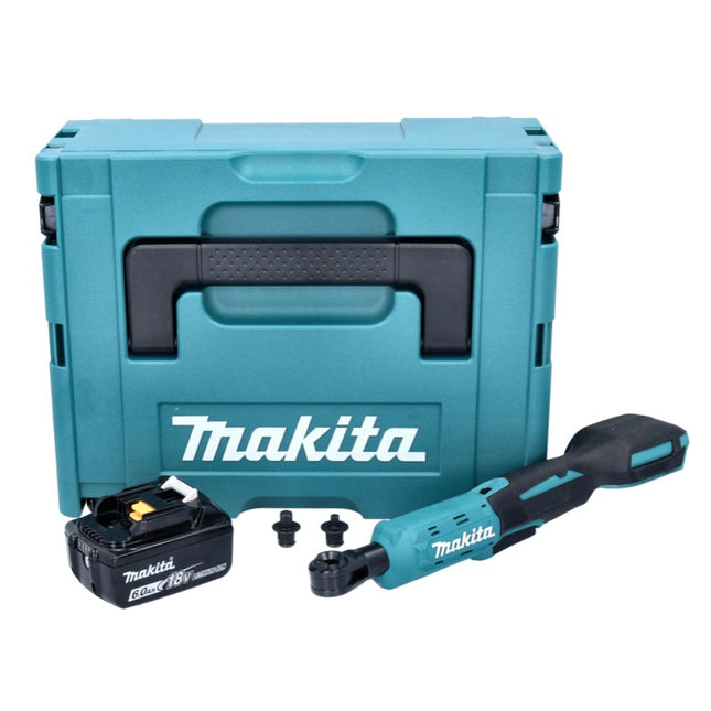 Makita DWR 180 G1J Avvitatore a cricchetto a batteria 18 V 47,5 Nm 1/4" 3/8" + 1x batteria ricaricabile 6,0 Ah + Makpac - senza caricabatterie