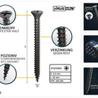 HausHalt Universal Holzbauschraube Holzschraube 5,0 x 20 mm PZ2 500 Stk. ( 000051371187 ) silber verzinkt Kreuzschlitz Pozidriv Senkkopf Vollgewinde - Toolbrothers