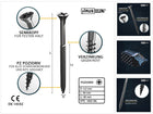 HausHalt Universal Holzbauschraube Holzschraube 4,0 x 45 mm PZ2 1600 Stk. ( 4x 000051371117 ) silber verzinkt Kreuzschlitz Pozidriv Senkkopf Teilgewinde - Toolbrothers