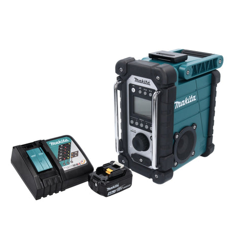 Makita DMR 107 RM1 radio de obra con batería 7,2 - 18 V + 1x batería 4,0 Ah + cargador