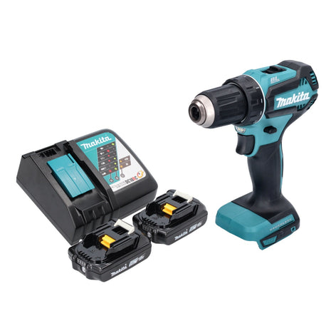 Makita DDF 485 RA taladro atornillador inalámbrico 18 V 50 Nm sin escobillas + 2 baterías 2,0 Ah + cargador