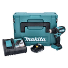 Makita DDF 485 RA1J perceuse/visseuse sans fil 18 V 50 Nm Brushless + 1x batterie 2,0 Ah + chargeur + Makpac