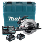 Makita HS 009 GD201 XGT Scie circulaire portative sans fil 40 V maxi 235 mm brushless + 2x Batteries 2,5 Ah + Chargeur + Mallette