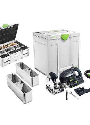 Festool DOMINO XL DF 700 EQ-Plus Dübelfräse 720 W + Festool SV-SYS D14 Domino Verbinder Sortiment + Systainer - Toolbrothers