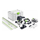 Festool OF 1010 REBQ-Set+Box Oberfräse 1010 W 55 mm Hub ( 577186 ) + 10 tlg. Fräser Set + Führungsschiene + Systainer - Toolbrothers