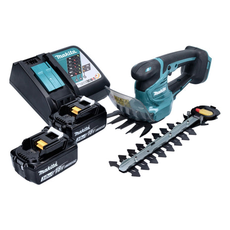 Makita DUM 111 RFX cesoie per erba a batteria cesoie per arbusti 18 V + 2x batteria ricaricabile 3,0 Ah + caricabatterie