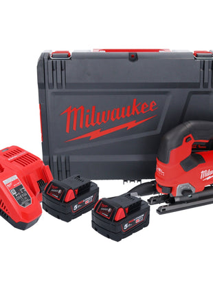 Milwaukee M18 FJS-502X Akku Stichsäge 18 V 25 mm Hub Brushless ( 4933464727 ) + 2x Akku 5,0 Ah + Ladegerät + HD Box