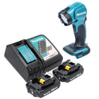Makita DEADML 815 RA Lampada portatile a LED a batteria 14,4 - 18 V 160 lm + 2x batteria ricaricabile 2,0 Ah + caricabatterie