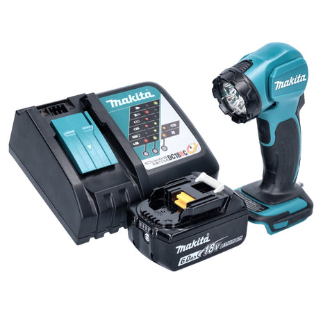 Makita DEADML 815 RG1 Lampada portatile a LED 14,4 - 18 V 160 lm + 1x batteria ricaricabile 6,0 Ah + caricatore