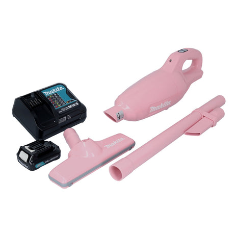 Makita CL 108 FDSAP Akku Staubsauger 12 V 0,6 L pink + 1x Akku 2,0 Ah + Ladegerät