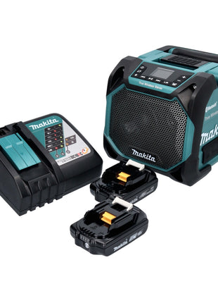 Makita DMR 203 RA Bluetooth Lautsprecher 12 V 18 V IP64 + 2x Akku 2,0 Ah + Ladegerät