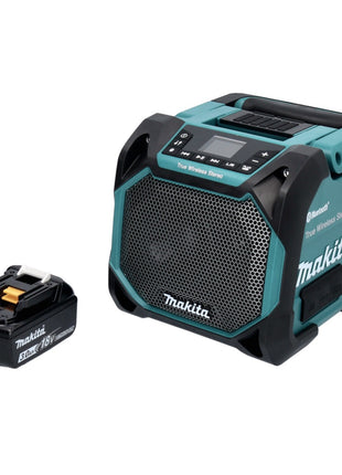 Makita DMR 203 F1 Haut-parleur sans fil Bluetooth 12 V 18 V IP64 + 1x Batterie 3,0 Ah - sans chargeur