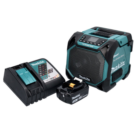 Makita DMR 203 RF1 Głośnik Bluetooth 12 V 18 V IP64 + 1x akumulator 3,0 Ah + ładowarka