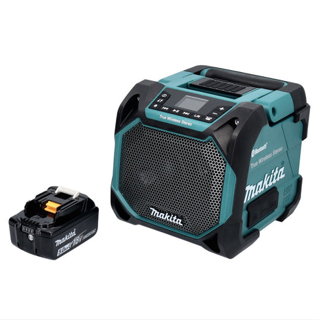 Makita DMR 203 T1 Altoparlante Bluetooth 12 V 18 V IP64 + 1x batteria ricaricabile 5,0 Ah - senza caricabatterie