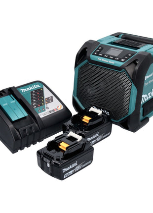 Makita DMR 203 RT Haut-parleur Bluetooth 12V 18V IP64 + 2x Batteries 5,0Ah + Chargeur