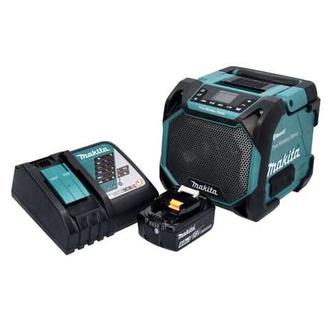 Makita DMR 203 RG1 Głośnik Bluetooth 12 V 18 V IP64 + 1x akumulator 6,0 Ah + ładowarka