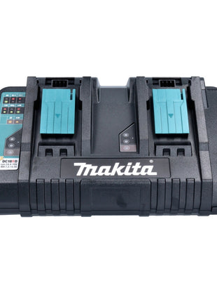 Kit de fuente de alimentación Makita de 18 V con 2 baterías BL 1820 B de 2,0 Ah (2x 197254-9) + cargador rápido doble DC 18 RD (196933-6)