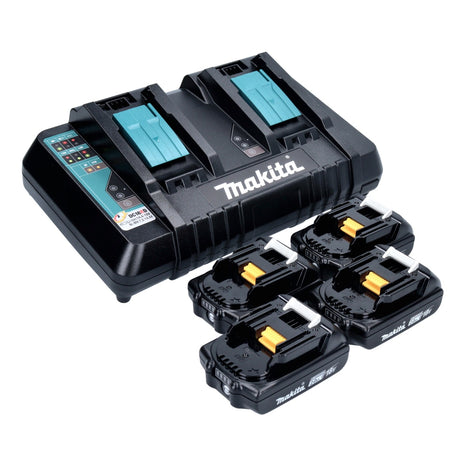 Makita Power Source Kit 18 V avec 4x BL 1820 B2,0 AhBatteries ( 4x 197254-9 ) + DC 18 RD double chargeur rapide ( 196933-6 )