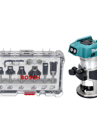 Makita DRT 50 Z Akku Multifunktionsfräse 18 V Brushless + 6 tlg. Fräser Set - ohne Akku, ohne Ladegerät