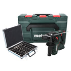 Taladro percutor a batería Metabo BH 18 LTX BL 16 18 V 1,3 J SDS plus sin escobillas + juego de taladro y cinceles de 13 piezas + MetaBOX - sin batería, sin cargador