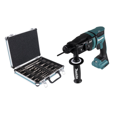 Makita DHR 182 Z Perfo-burineur sans fil 1,7J 18V - SDS plus - Brushless + Set de forets et burins 13 pcs. - sans batterie, sans chargeur