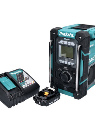 Makita DMR 301 RA1 Radio de chantier sans fil 12 V max - 18 V DAB / DAB+ / Bluetooth + 1x batterie 2,0 Ah + chargeur