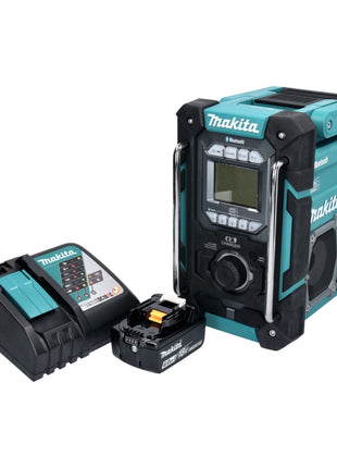 Makita DMR 301 RG1 Akku Baustellenradio 12 V max. - 18 V DAB / DAB+ / Bluetooth + 1x Akku 6,0 Ah + Ladegerät