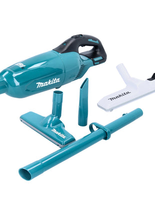 Aspirador inalámbrico Makita DCL 280 FZ 18 V sin escobillas + boquilla para suelos conmutable - sin batería, sin cargador