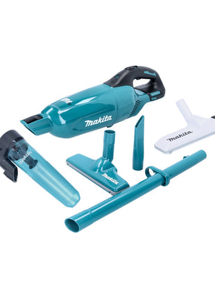 Aspirador inalámbrico Makita DCL 280 FZ 18 V sin escobillas + accesorio separador ciclónico + boquilla para suelos conmutable - sin batería, sin cargador