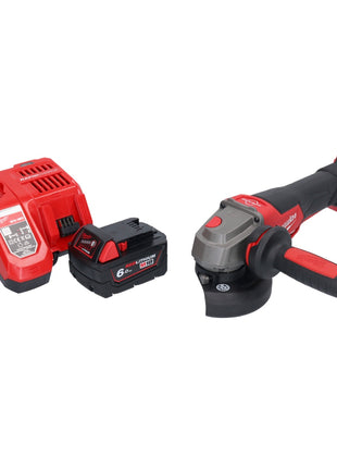 Meuleuse d'angle sur batterie Milwaukee M18 FSAGV115XPDB-601 18 V 115 mm sans balais + 1x batterie 6,0 Ah + chargeur