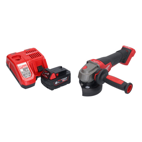 Amoladora angular a batería Milwaukee M18 FSAGV115XPDB-601 18 V 115 mm sin escobillas + 1x batería 6,0 Ah + cargador