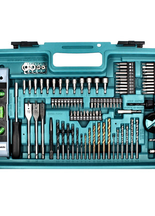 Makita DHP 480 SA2X5 Akku Schlagbohrschrauber 18 V 54 Nm + 2x Akku 2,0 Ah + Ladegerät + 101 tlg. Zubehör Set + Koffer