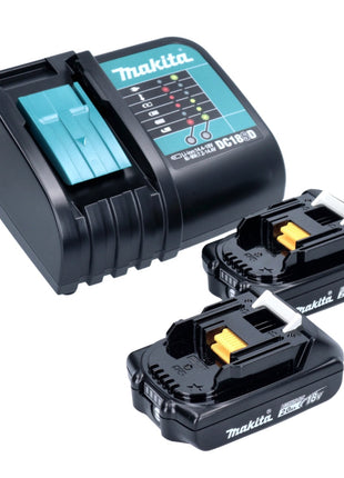 Makita DHP 456 SA2X5 perceuse à percussion sans fil 18 V 50 Nm + 2 batteries 2,0 Ah + chargeur + jeu d'accessoires 101 pièces + mallette