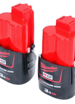 Zestaw akumulatorów Milwaukee 2x M12 B3 12 V 3,0 Ah / 3000 mAh Li-Ion ( 2x 4932451388 )