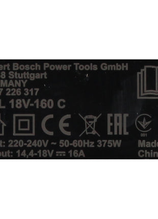 Bosch GAL 18V-160 C 14,4 - 18 V Chargeur professionnel 16 A ( 1600A019S5 )