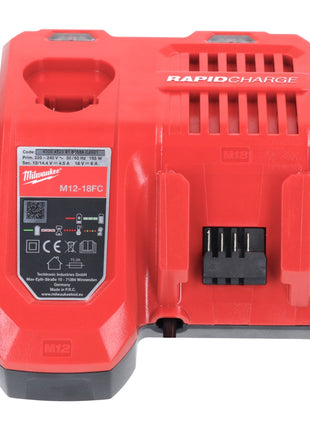 Milwaukee M18 NRG-1203 Akku Starter Set 3x 18 V 12,0 Ah / 12000 mAh Li-Ion Akku ( 3x 4932464260 ) + M12-18 FC Schnell Ladegerät ( 4932451079 ) - Toolbrothers