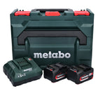 Set base Metabo 2x batteria Li-Power 18 V 4,0 Ah CAS Li-Ion + caricatore ASC 55 + metaBOX ( 685064000 )