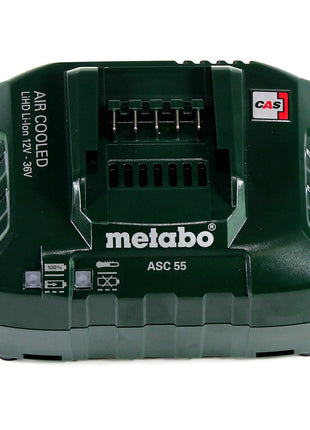 Podstawowy zestaw Metabo 3x akumulator Li-Power 18 V 4,0 Ah CAS Li-Ion + ładowarka ASC 55 ( 685049000 )