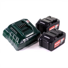 Metabo Set de base 2x bloc batterie Li-Power 18 V 4,0 Ah CAS Li-Ion + chargeur ASC 55 ( 685050000 )