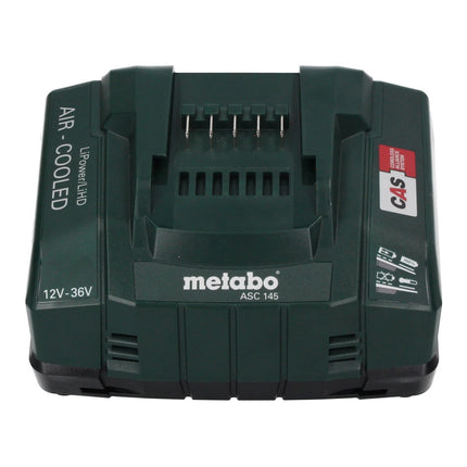 Set base Metabo 2x batteria Li-Power 18 V 8,0 Ah CAS agli ioni di litio ( 685131590 ) + caricatore ASC 145 + metaBOX