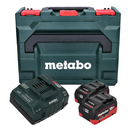 Set base Metabo 2x batteria Li-Power 18 V 8,0 Ah CAS agli ioni di litio ( 685131590 ) + caricatore ASC 145 + metaBOX