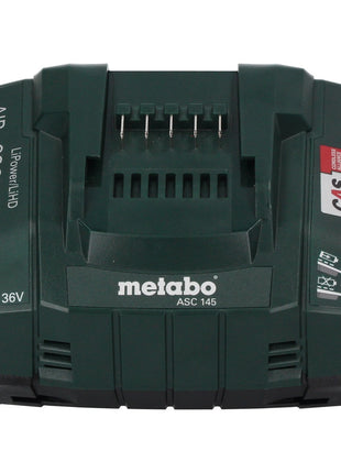 Metabo Basis Set 2x Li-Power Akkupack 18 V 10,0 Ah CAS Li-Ion Akku ( 685142590 ) + Ladegerät ASC 145 + metaBOX