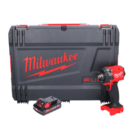 Avvitatore a impulsi a batteria Milwaukee M18 FIW2F12-301X 18 V 339 Nm 1/2" brushless + 1x batteria ricaricabile 3,0 Ah + HD box - senza caricabatterie