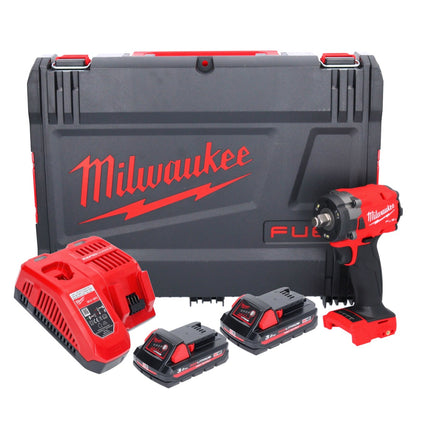 Milwaukee M18 FIW2F12-302X Avvitatore a impulsi a batteria 18 V 339 Nm 1/2" brushless + 2x batteria ricaricabile 3,0 Ah + caricabatterie + scatola HD