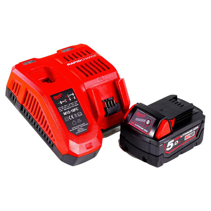 Avvitatore a impulsi a batteria Milwaukee M18 FIW2F12-501X 18 V 339 Nm 1/2" brushless + 1x batteria ricaricabile 5,0 Ah + caricabatterie + scatola HD