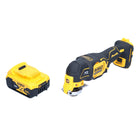 DeWalt DCS 356 N-XJ Outil multifonctions sans fil oscillant 18 V Brushless + 1x batterie 5,0 Ah + kit d'accessoires - sans chargeur