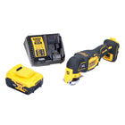 DeWalt DCS 356 P1-XJ Oscillateur sans fil 18 V Brushless + 1x batterie 5,0 Ah + chargeur + kit d'accessoires