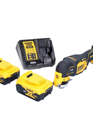 DeWalt DCS 356 P2-XJ Akku Multitool Oszillierer 18 V Brushless + 2x Akku 5,0 Ah + Ladegerät + Zubehörset