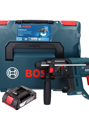 Bosch GBH 18V-21 Professional Marteau perforateur sans fil 18 V 2,0 J Brushless + 1x batterie 2,0 Ah + L-BOXX - sans chargeur