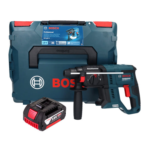 Bosch GBH 18V-21 Professional Marteau perforateur sans fil 18 V 2,0 J Brushless + 1x batterie 4,0 Ah + L-BOXX - sans chargeur